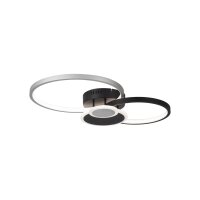 LED Deckenlampe Schwarz Aluminium Metall L:58 cm 26 W
