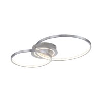 Stilvolle LED Deckenleuchte in Aluminium 3000 K Ringe