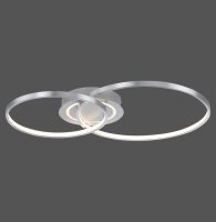 Stilvolle LED Deckenleuchte in Aluminium 3000 K Ringe