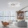 Stilvolle LED Deckenleuchte in Aluminium 3000 K Ringe
