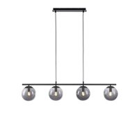 Längliche Pendelleuchte Rauchglas 100 cm E14 wohnlich