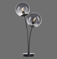 Gemütliche Tischleuchte Rauchglas 60 cm E14 blendarm