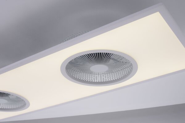 LED Deckenlampe mit Ventilatoren Weiß 3100 lm dimmbar
