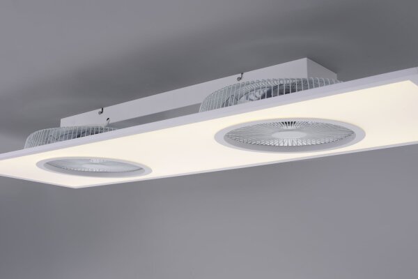 LED Deckenlampe mit Ventilatoren Weiß 3100 lm dimmbar