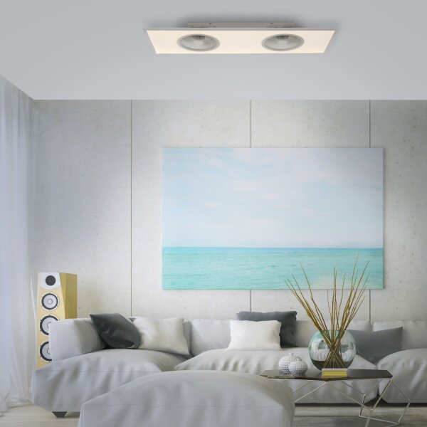 LED Deckenlampe mit Ventilatoren Weiß 3100 lm dimmbar