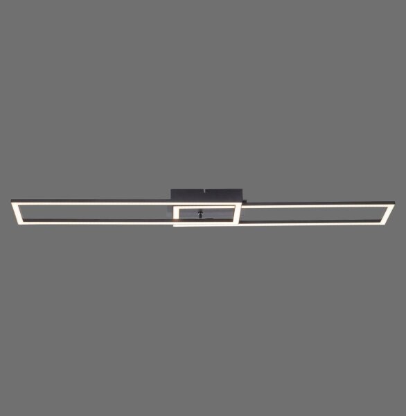 Dimmbare LED Deckenleuchte Schwarz 3000 K 36 W L:102 cm