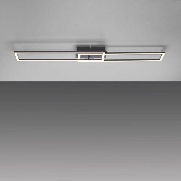 Dimmbare LED Deckenleuchte Schwarz 3000 K 36 W L:102 cm