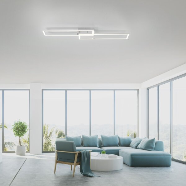 Dimmbare LED Deckenleuchte in Stahl 3000 K L:102 cm