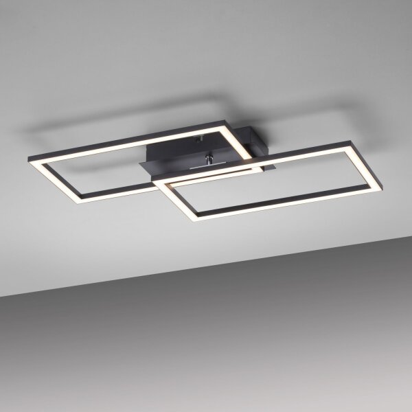 Dimmbare LED Deckenleuchte Schwarz 4200 lm 3000 K 36 W