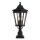 Sockelleuchte Metall Glas Schwarz IP44 H:57,5 cm E14