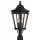 Sockelleuchte Metall Glas Schwarz IP44 H:57,5 cm E14