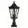 Sockelleuchte Metall Glas Schwarz IP44 H:57,5 cm E14