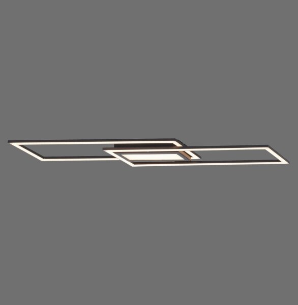 Dimmbare LED Deckenlampe Metall Schwarz 100 cm 5600 lm