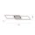 Dimmbare LED Deckenlampe Metall Schwarz 100 cm 5600 lm