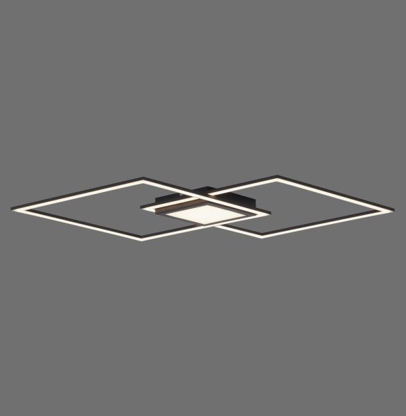 Dimmbare LED Deckenlampe Metall Schwarz L:106 cm 3000 K