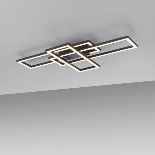 Dimmbare LED Deckenleuchte Schwarz 19 W 3000 K drehbar