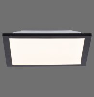 Flache LED Deckenlampe Schwarz B:29,5 cm 6 W 750 lm