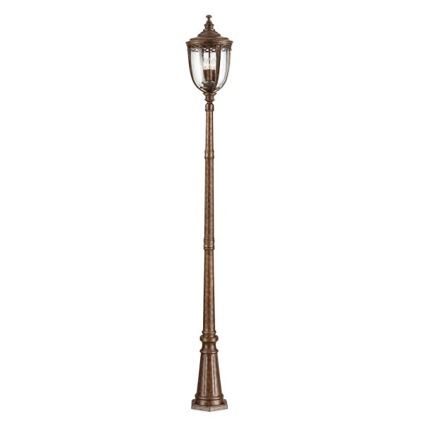 XXL Gartenlaterne Bronze Metall Glas IP44 H:243 cm E14