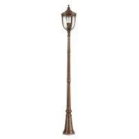 XXL Gartenlaterne Bronze Metall Glas IP44 H:243 cm E14