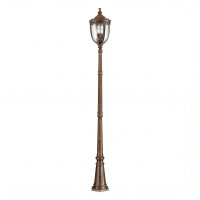 XXL Gartenlaterne Bronze Metall Glas IP44 H:243 cm E14