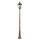 XXL Gartenlaterne Bronze Metall Glas IP44 H:243 cm E14