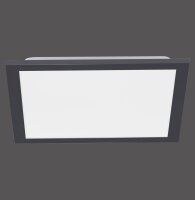 LED Deckenlampe Schwarz 18 W 2700-5000 K Fernbedienung