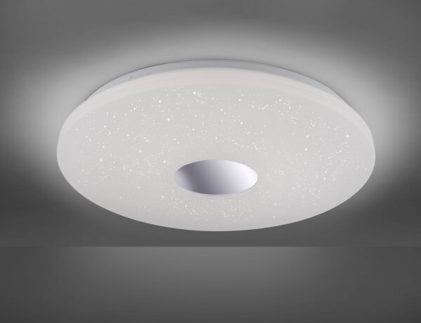 Romantische LED Deckenlampe Sternenhimmel IP44 in Chrom