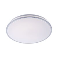 LED Deckenlampe in Chrom IP44 Ø49 cm 2500 lm blendarm