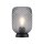 Tischlampe Rauchgrau Schwarz Glas Metall 22,5 cm E27