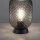 Tischlampe Rauchgrau Schwarz Glas Metall 22,5 cm E27