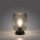 Tischlampe Rauchgrau Schwarz Glas Metall 22,5 cm E27