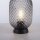 Tischlampe Rauchgrau Schwarz Glas Metall 22,5 cm E27