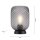 Tischlampe Rauchgrau Schwarz Glas Metall 22,5 cm E27