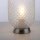 Tischlampe in Stahl Glasschirm Metall 22,5 cm E27