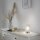 Tischlampe in Stahl Glasschirm Metall 22,5 cm E27