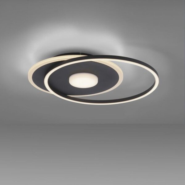 Stilvolle LED Deckenlampe Metall Schwarz 26 W 3000 K