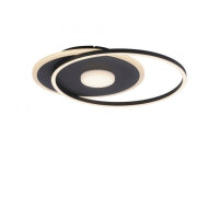 Stilvolle LED Deckenlampe Metall Schwarz 26 W 3000 K