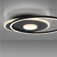 Stilvolle LED Deckenlampe Metall Schwarz 26 W 3000 K