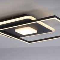 Stilvolle LED Deckenleuchte Schwarz B:45 cm 26 W 3000 K