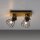 Deckenspot Holz Metall Draht 2-flammig E14 verstellbar