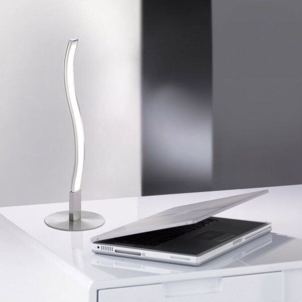 LED Tischlampe Metall in Stahl 30 cm 300 lm blendarm
