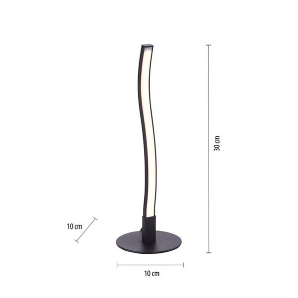 LED Tischlampe Schwarz Metall 30 cm 300 lm blendarm