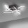 LED Deckenleuchte Wellen Metall Schwarz B:55 cm 3000 K