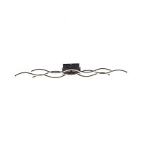 LED Deckenlampe Wellen Metall Schwarz 3920 lm Modern