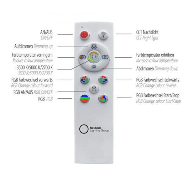 LED Deckenlampe Fernbedienung Tiefenwirkung 2700-5000 K