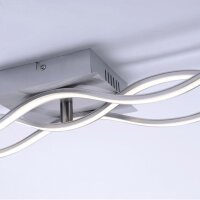 LED Deckenlampe Wellen Metall in Stahl 3000 K Modern