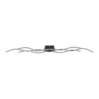 LED Deckenleuchte Wellen Metall Schwarz 139 cm 3000 K