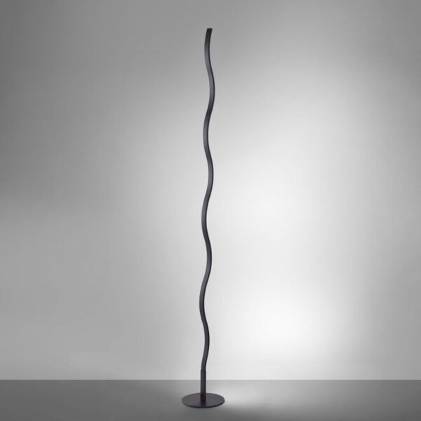 LED Stehlampe Schwarz Metall 120 cm 3000 K blendarm