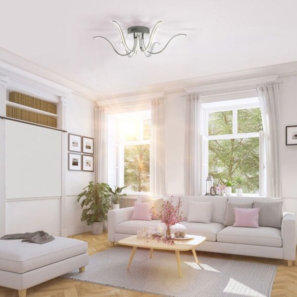 LED Deckenleuchte Metall in Chrom 3000 K 4 W L:67 cm