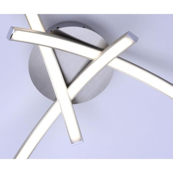 LED Deckenleuchte Metall in Stahl 3000 K 480 lm L:40 cm